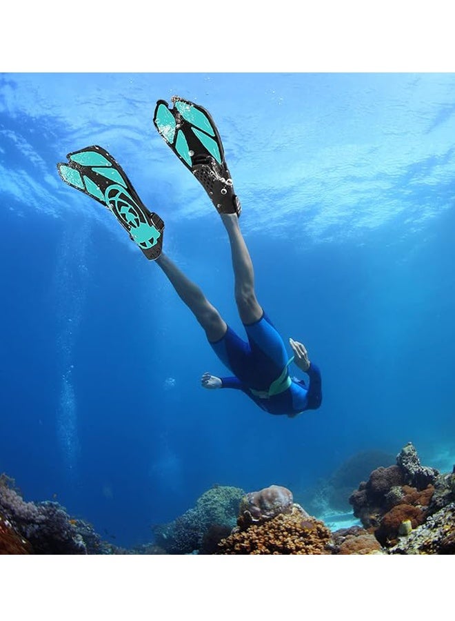 Adjustable Swimming Fins for Adults & Kids – Lightweight Silicone Diving Flippers, Size 36-41, Perfect for Snorkeling, Training & Professional Swim - Image 4